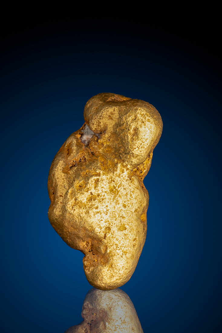 (image for) Smooth and Lustrous Natural Gold Nugget - American River, CA - 10.48 grams
